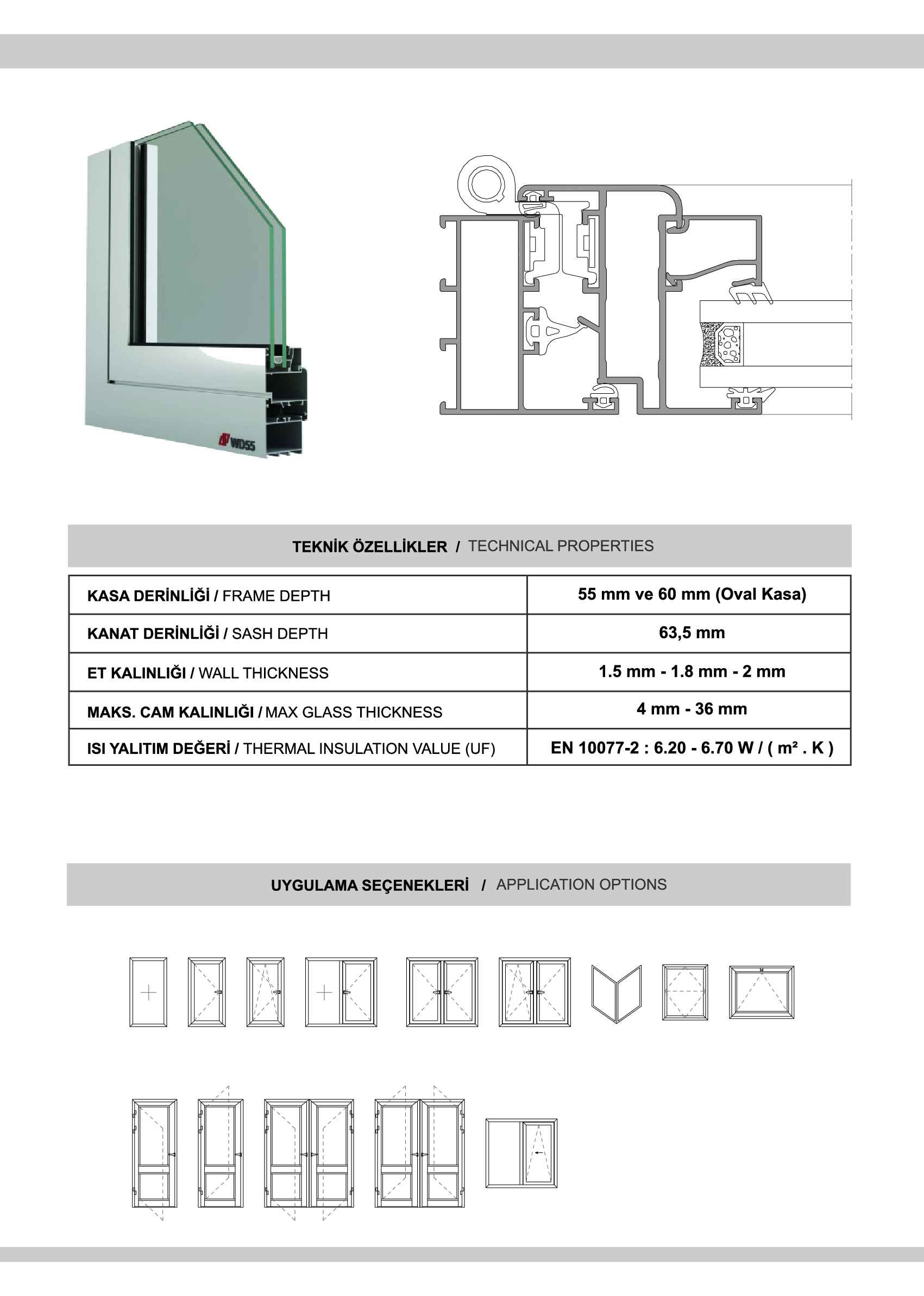 S 55 Yalıtımsız Alüminyum 12